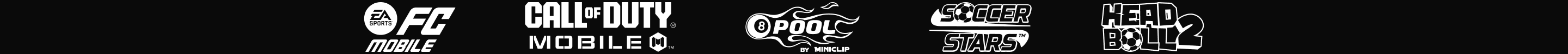 FC Mobile, COD Mobile, 8 Ball Pool, Soccer Stars, Head Ball 2